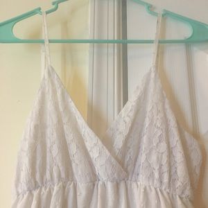 Anna-kaci white maxi dress with adjustable straps